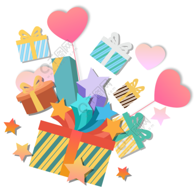 卡通扁平禮物盒五角星矢量元素模板免費(fèi)下載_ai格式_2000像素_編號28565826