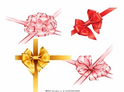 絲帶結,絲帶花素材 蝴蝶結大全 矢量絲帶花 包裝設計素材-